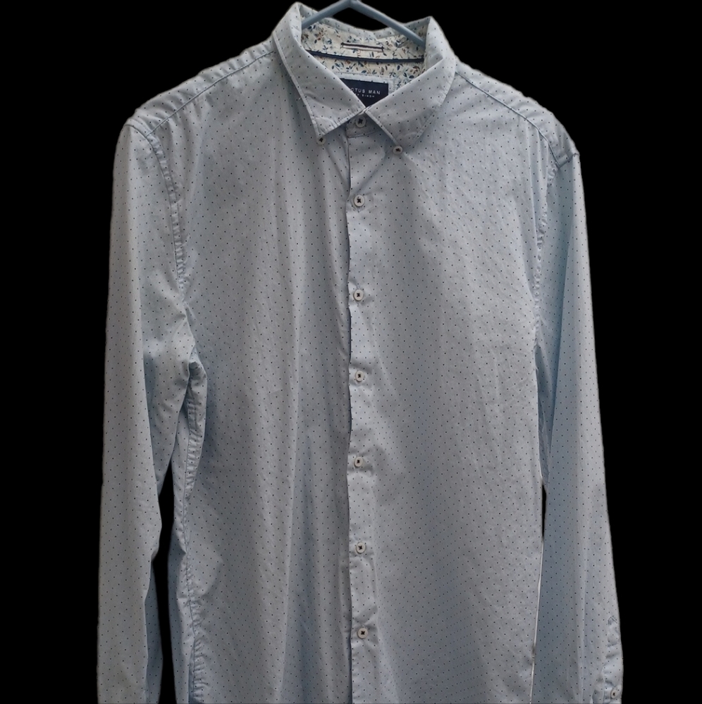 Cactus Man Shirt Size L (Light Blue)